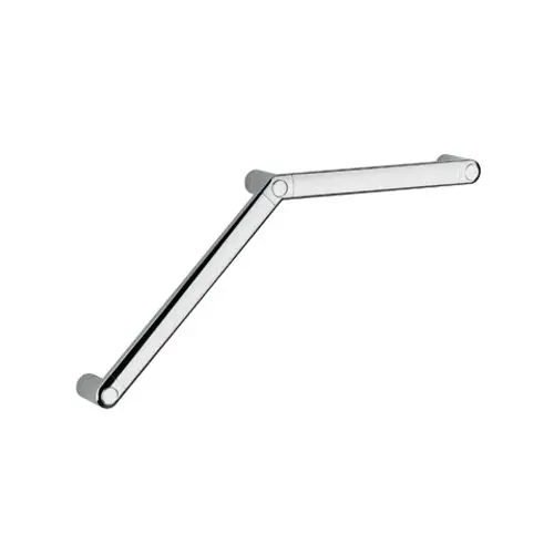 Chromfarbener, flexibler Arm mit Gelenken, möglicherweise für eine Lampe oder eine Halterung, im modernen Design.